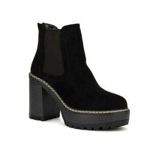 Olivia Miller Emily Black Platform Chelsea Booties